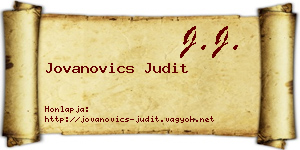 Jovanovics Judit névjegykártya