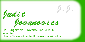 judit jovanovics business card